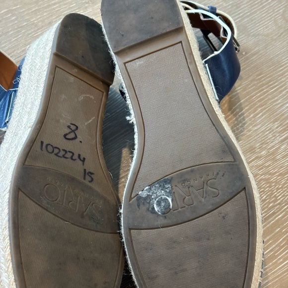 Franco Sarto Blue Espadrille Wedges - Picture 5 of 6